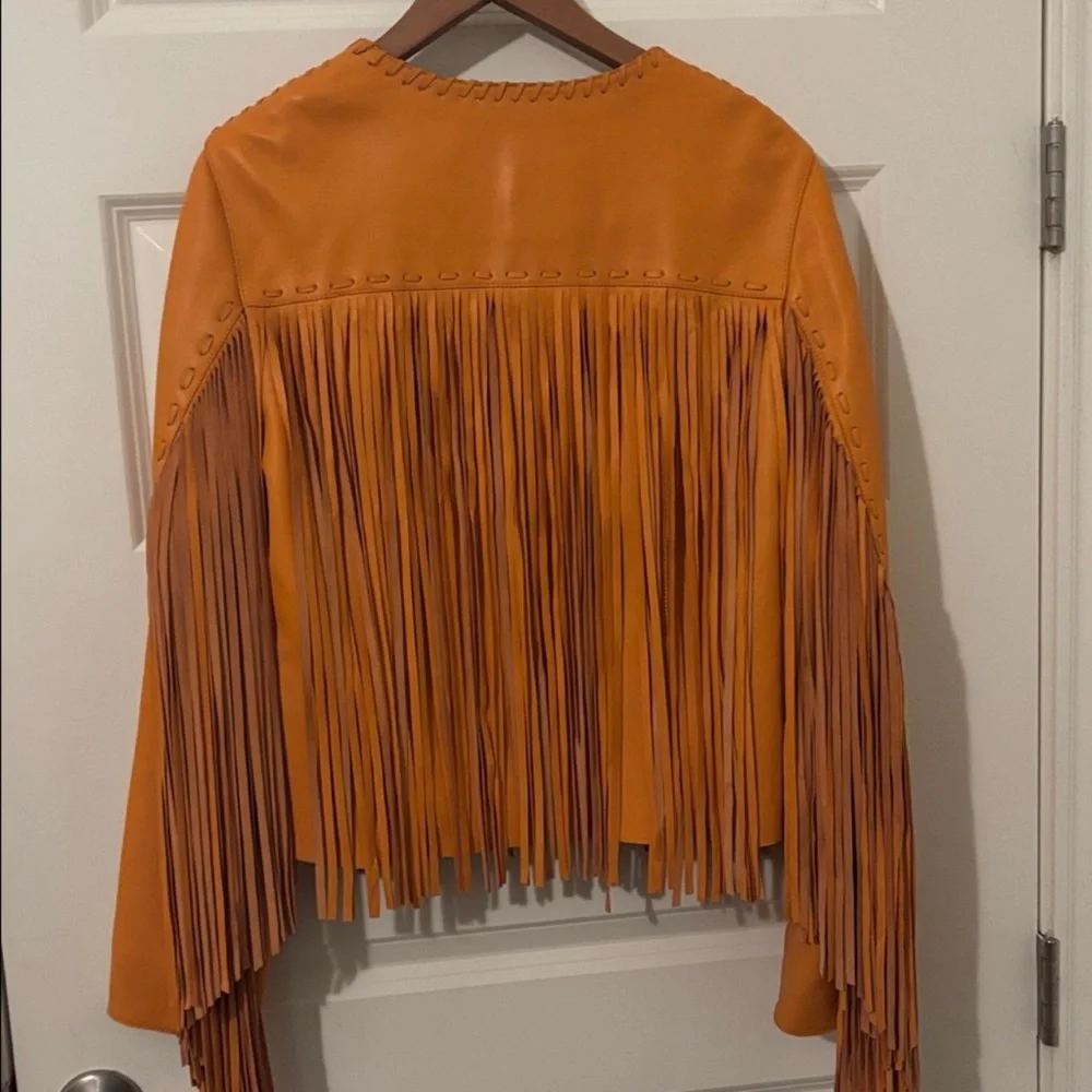 NWT Double D Ranch Sonora Jacket in Marigold Fringe and more Fringe RTL $895 M - Picture 9 of 10